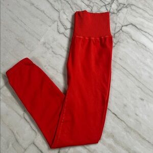 Free People Women's Red and Orange Leggings woman’s size m/L . m/g